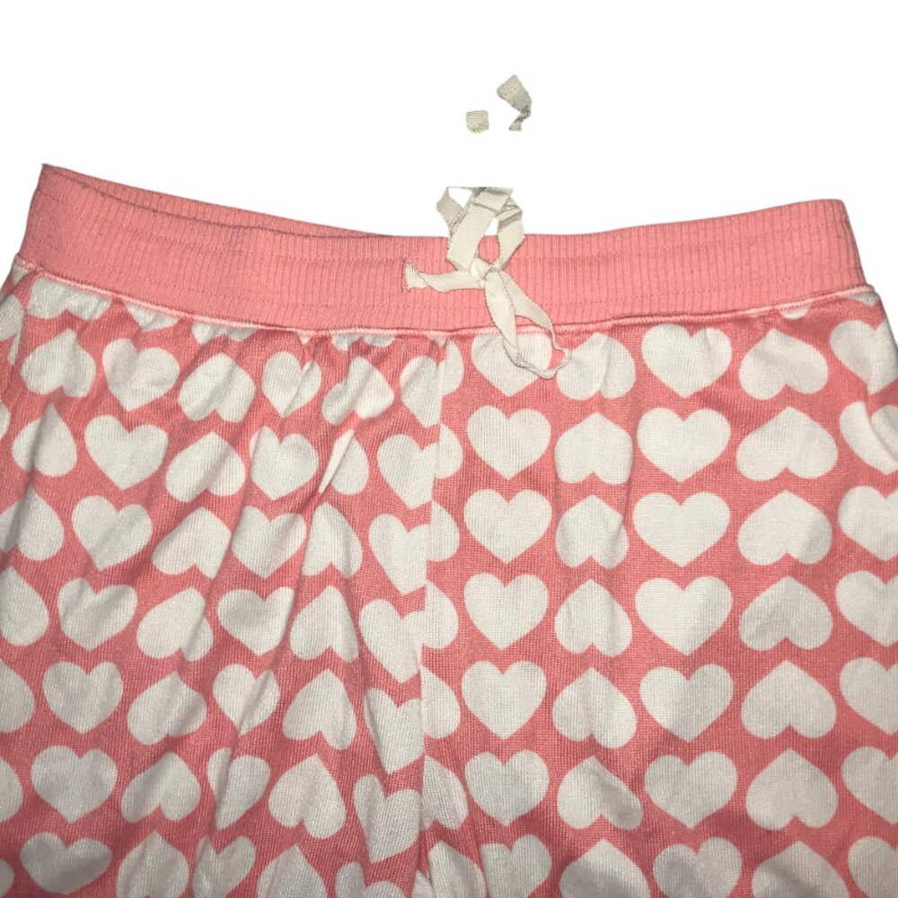 KATE SPADE PAJAMA Valentine Lounge SET PJS PINK WITH WHITE HEARTS. SIZE WOMEN'S - Picture 9 of 13